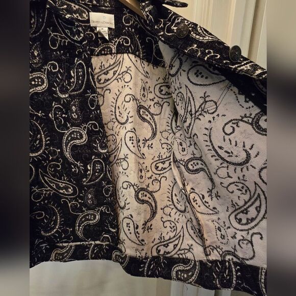 Draper's & Damon's Abstract Print Button Down Jacket M - Picture 6 of 6